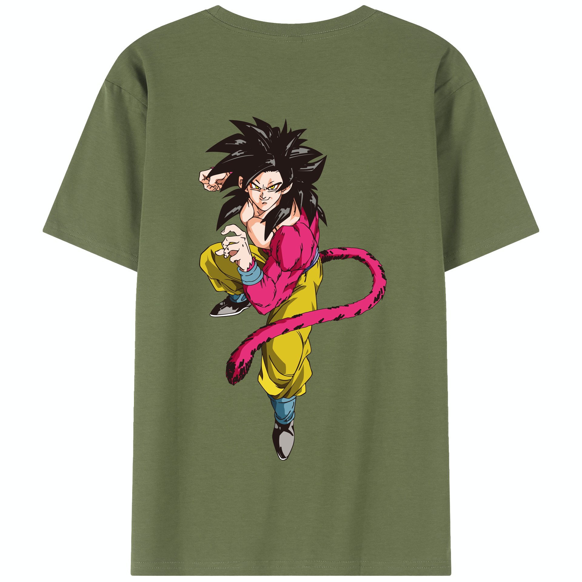 （画像用） ドラゴンボール 孫悟空（そん ごくう）Son Goku カカロット DRAGON BALL Kakarotto 綿100％半袖Tシャツ（背面プリント）